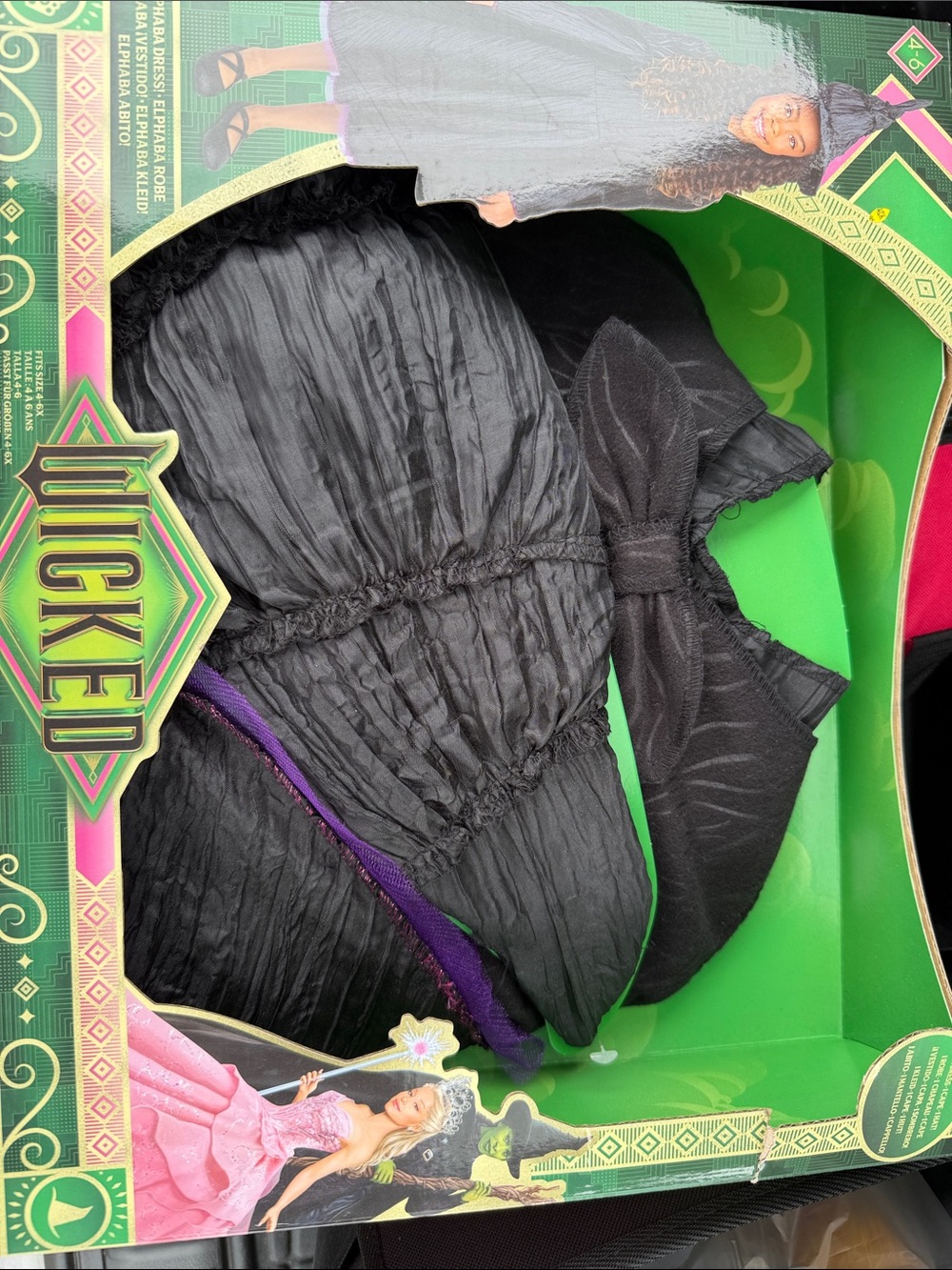 Disney Wicked Black and Purple Girls' Formal Dress with Bow